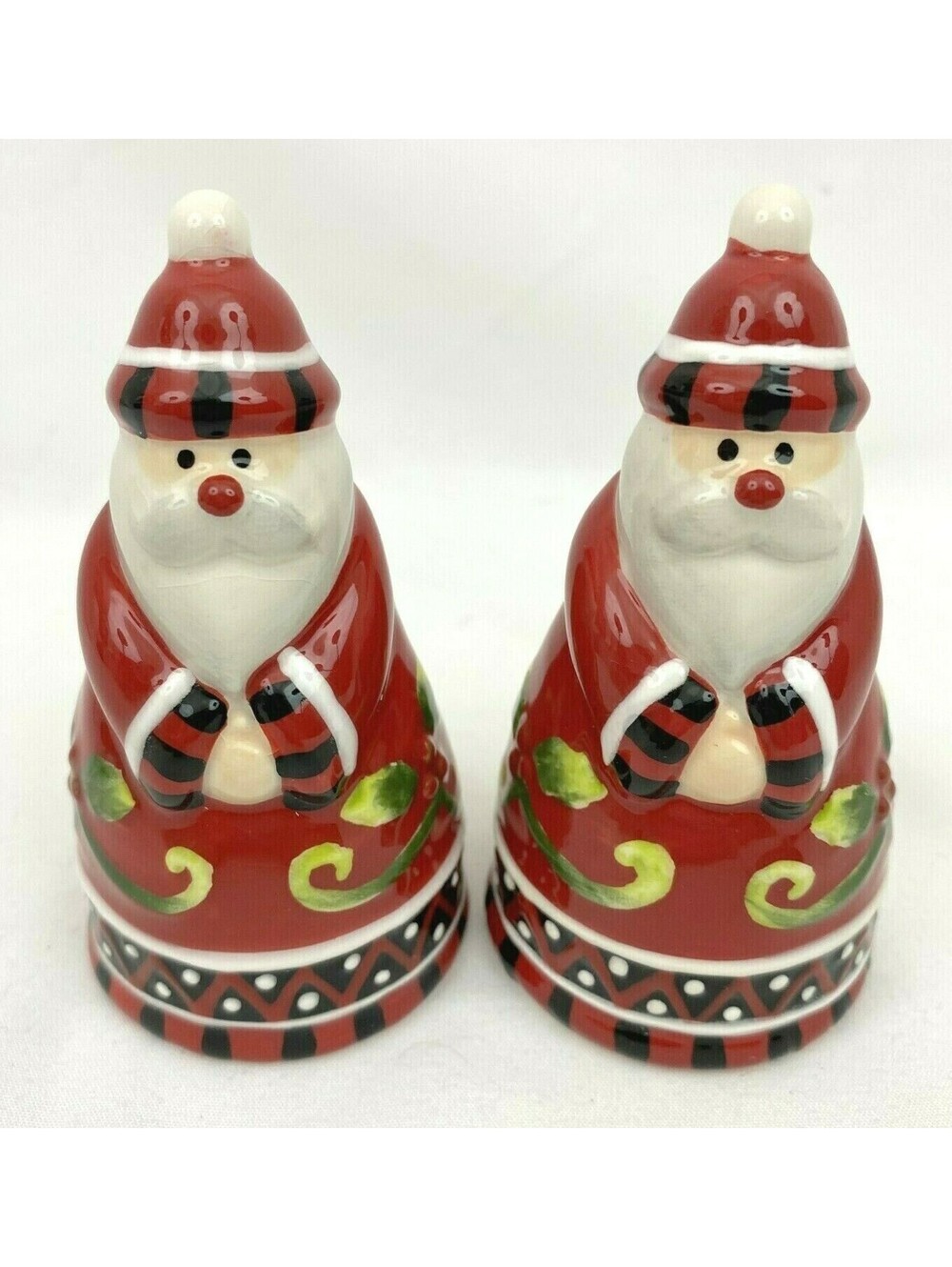 Fitz and Floyd Santa Santa! Salt and Pepper Shakers Figurine Set Christmas 2007